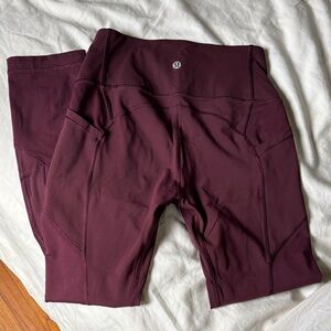 lululemon athletica Burgundy Leggings